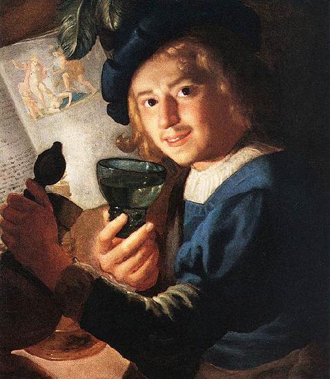 Gerard van Honthorst Young Drinker oil painting image